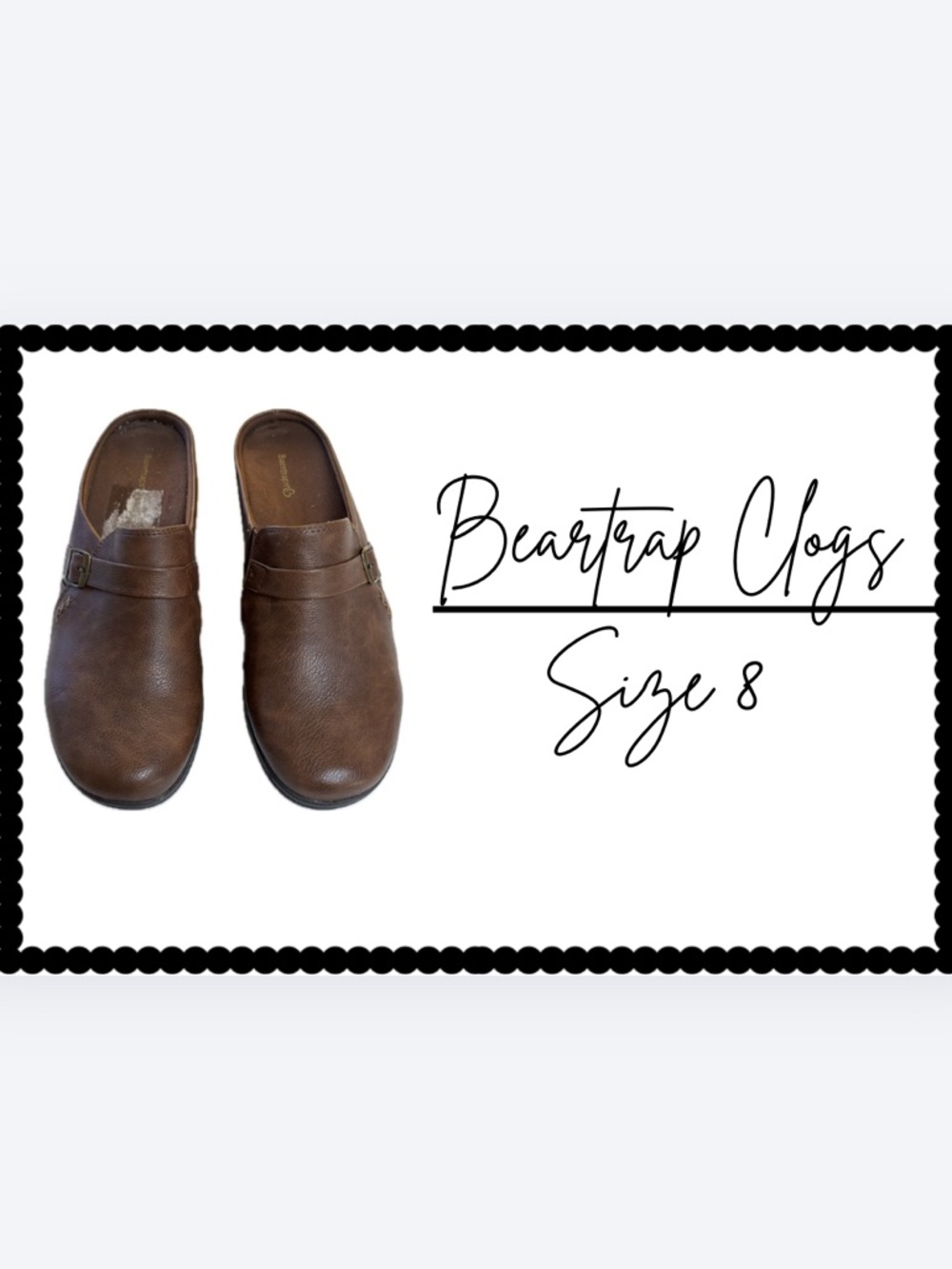 Baretraps Dawn Clogs Brown Comfort Mule Slip On Buckle Women’s size 9NEW - Picture 2 of 6